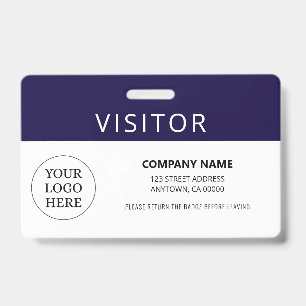 Tarjeta De Identificación Logotipo de la empresa de pases para visitantes de