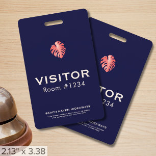 Tarjeta De Identificación Logotipo de la empresa Insignia de visitante Hotel