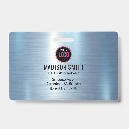 Tarjeta De Identificación Logotipo de la empresa METAL ID Empleado