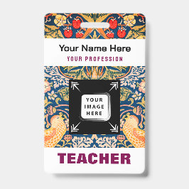 Tarjeta De Identificación Logotipo de la Empresa Nombre del Profesor Persona