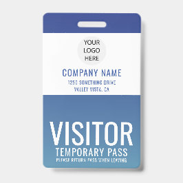 Tarjeta De Identificación Logotipo de la empresa Pase de visitante ID