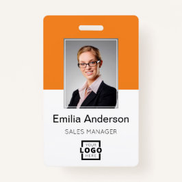 Tarjeta De Identificación Logotipo de la empresa personalizado Código de bar