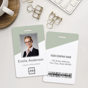 Tarjeta De Identificación Logotipo de la empresa personalizado Foto de su em