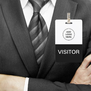 Tarjeta De Identificación Logotipo de la empresa visitante