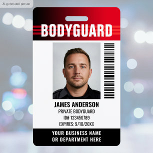 Tarjeta De Identificación Logotipo de la foto de identificación de seguridad