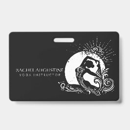 Tarjeta De Identificación Logotipo de la manga de yoga King Pigeon Pose de c