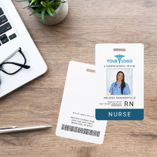 Tarjeta De Identificación Logotipo de negocio de asistencia sanitaria e iden