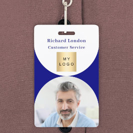 Tarjeta De Identificación Logotipo de negocio de código QR de arco de foto b
