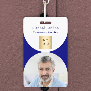 Tarjeta De Identificación Logotipo de negocio de código QR de arco de foto b