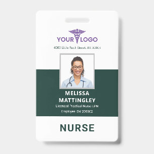 Tarjeta De Identificación Logotipo de Negocio de Salud Identificación Person