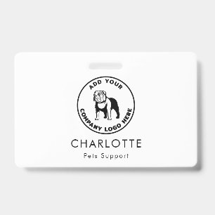 Tarjeta De Identificación Logotipo de negocio moderno Vet Tech personalizado