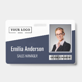 Tarjeta De Identificación Logotipo de negocio personalizado código de barras