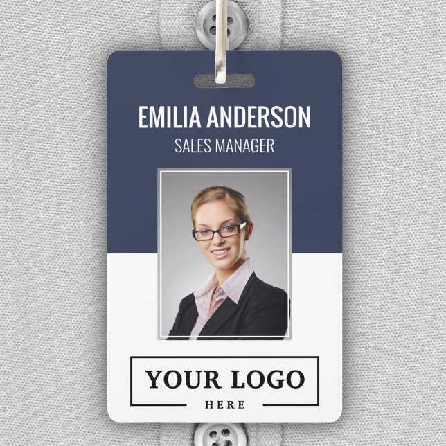 Tarjeta De Identificación Logotipo de negocio personalizado Código de barras (Subido por el creador)