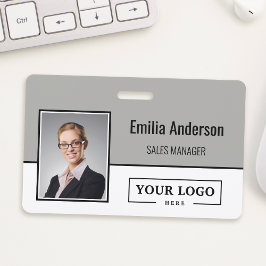 Tarjeta De Identificación Logotipo de negocio personalizado Código de barras