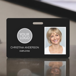 Tarjeta De Identificación Logotipo de nombre de empleado personalizado Foto 