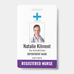 Tarjeta De Identificación Logotipo de nombre de foto de empleado del hospita
