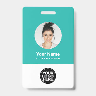 Tarjeta De Identificación Logotipo de nombre de foto redonda personalizada d