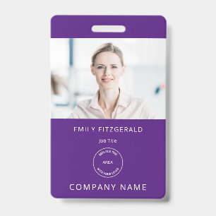Tarjeta De Identificación Logotipo de nombre de identificación de foto de em