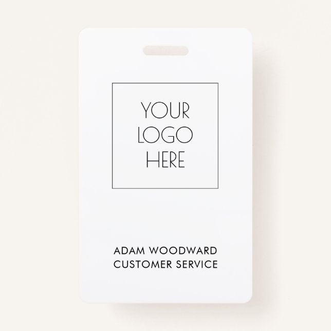 Tarjeta De Identificación Logotipo de personalizado Identificación de empres (Anverso)