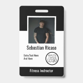 Tarjeta De Identificación Logotipo de personalizado Negra personalizada