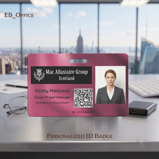 Tarjeta De Identificación Logotipo de rectángulo personalizado en foto ID me