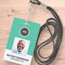 Tarjeta De Identificación Logotipo de redondeo de color moderno Código de ba