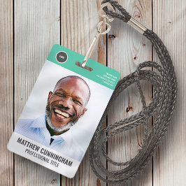 Tarjeta De Identificación Logotipo de redondeo moderno Código de barras del 