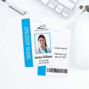 Tarjeta De Identificación Logotipo de su clínica dental ID de foto de emplea