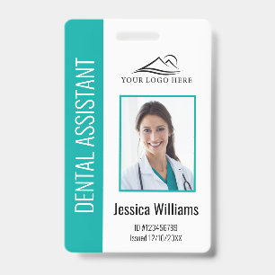 Tarjeta De Identificación Logotipo de su clínica dental ID de foto del emple