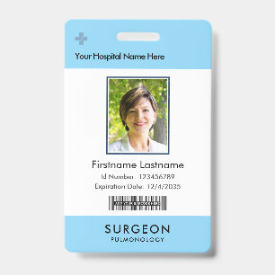 Tarjeta De Identificación Logotipo de su empresa de atención médica Nombre d