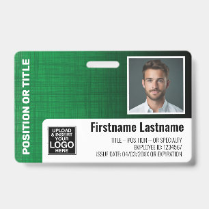 Tarjeta De Identificación Logotipo del código de barras de la identificación