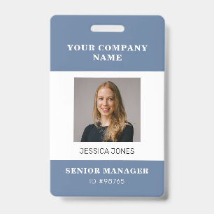 Tarjeta De Identificación Logotipo del nombre de la foto de la empresa corpo