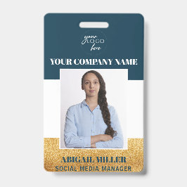 Tarjeta De Identificación Logotipo del nombre del empleado personalizado Fot