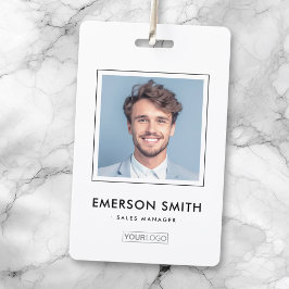 Tarjeta De Identificación logotipo del personalizado y identificación del no