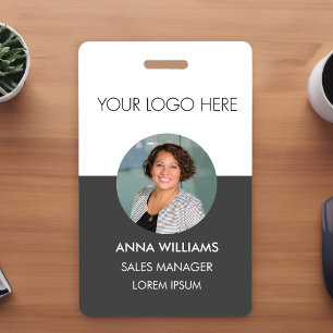 Tarjeta De Identificación Logotipo empleado redondo Foto ID