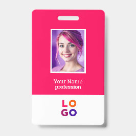 Tarjeta De Identificación Logotipo Empresarial Corporativo, Foto, Código Qr,