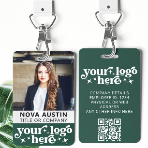 Tarjeta De Identificación Logotipo Empresarial de Identificación Fotográfica