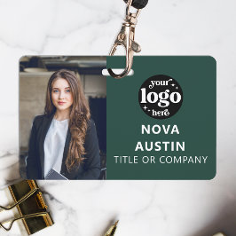 Tarjeta De Identificación Logotipo Empresarial de Identificación Fotográfica