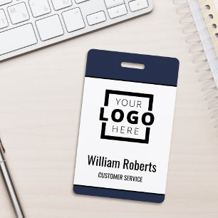 Tarjeta De Identificación Logotipo empresarial personalizado básico para emp