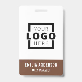 Tarjeta De Identificación Logotipo empresarial personalizado Código de barra