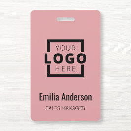 Tarjeta De Identificación Logotipo Empresarial Personalizado Código de Barra