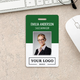 Tarjeta De Identificación Logotipo Empresarial Personalizado Foto Básica de 