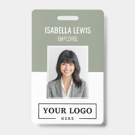 Tarjeta De Identificación Logotipo Empresarial Personalizado Foto Básica de 
