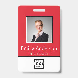 Tarjeta De Identificación Logotipo Empresarial Personalizado Foto Básica Nom