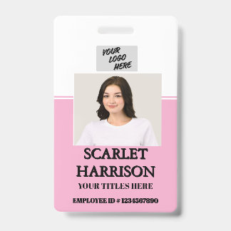 Tarjeta De Identificación Logotipo empresarial personalizado Foto de emplead