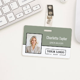 Tarjeta De Identificación Logotipo empresarial personalizado Foto de emplead