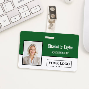 Tarjeta De Identificación Logotipo empresarial personalizado Foto del emplea