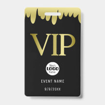 Logotipo empresarial VIP de oro negro moderno