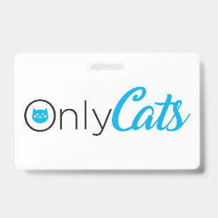 Tarjeta De Identificación logotipo falso, solo gatos, lindo, divertido