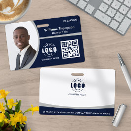 Tarjeta De Identificación Logotipo fotográfico personalizado Código QR Códig